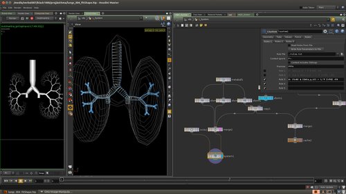 initial test setup inside Houdini