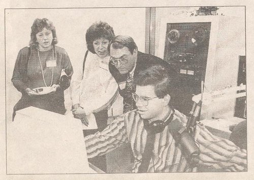 radio geek back in 1995, setting up first digital editing workstation for audio